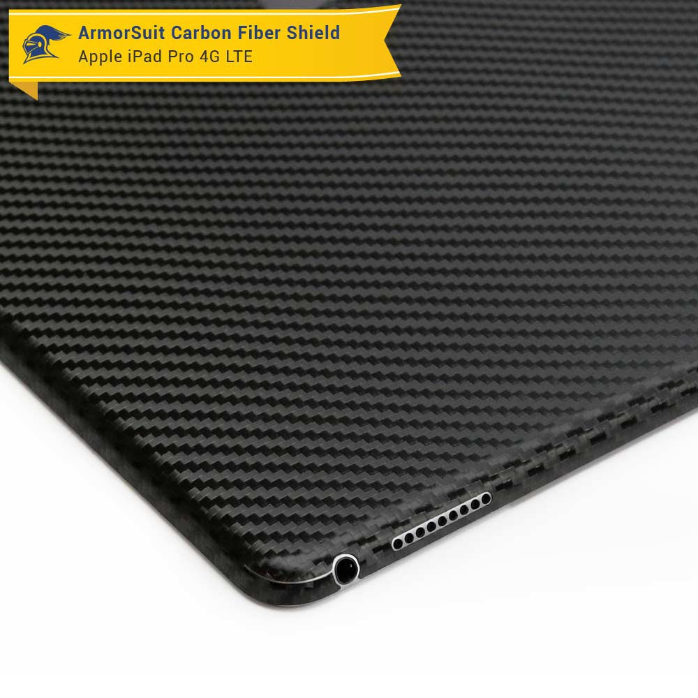 Apple iPad Pro 12.9" (WiFi + 4G LTE) Screen Protector + Carbon Fiber Skin