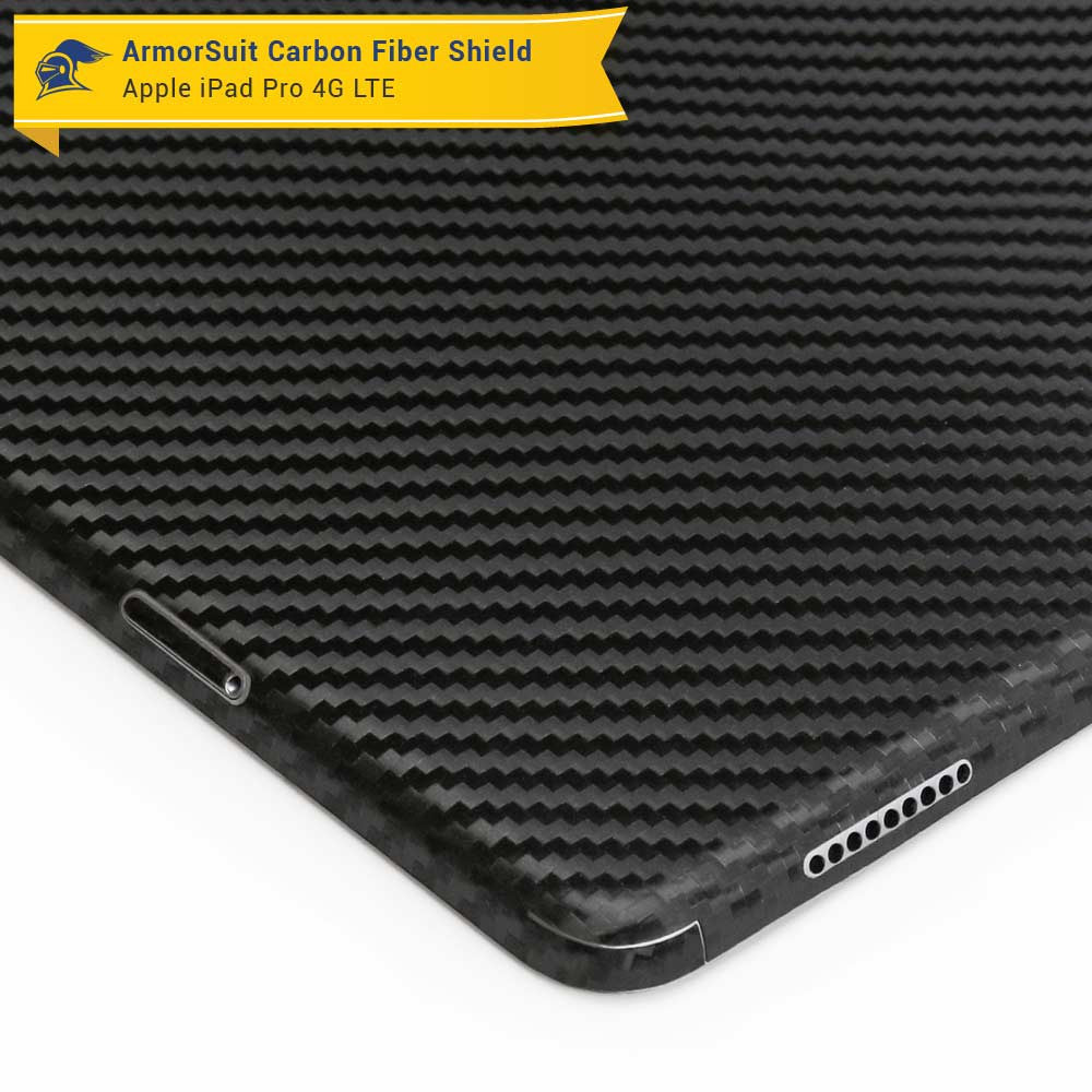 Apple iPad Pro 12.9" (WiFi + 4G LTE) Screen Protector + Carbon Fiber Skin