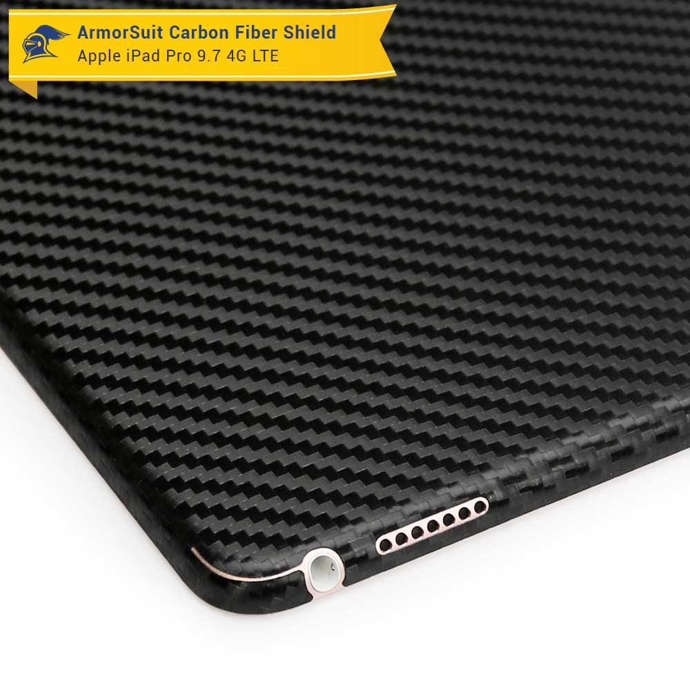 Apple iPad Pro 9.7" (WiFi + 4G LTE) Screen Protector +Carbon Fiber Skin