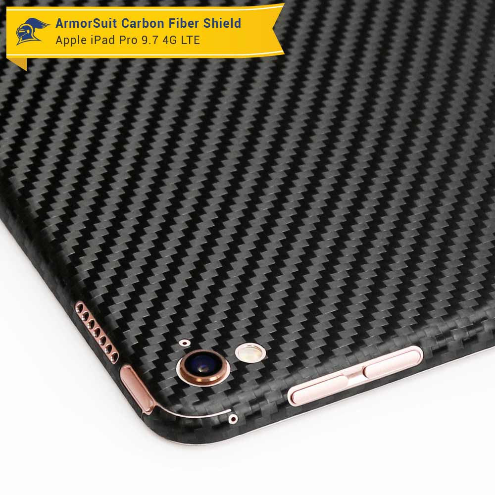 Apple iPad Pro 9.7" (WiFi + 4G LTE) Screen Protector +Carbon Fiber Skin