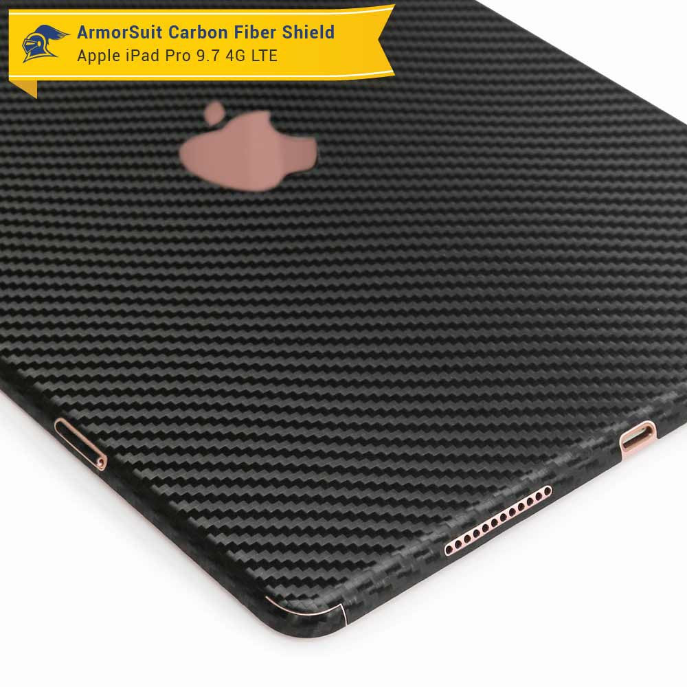 Apple iPad Pro 9.7" (WiFi + 4G LTE) Screen Protector +Carbon Fiber Skin