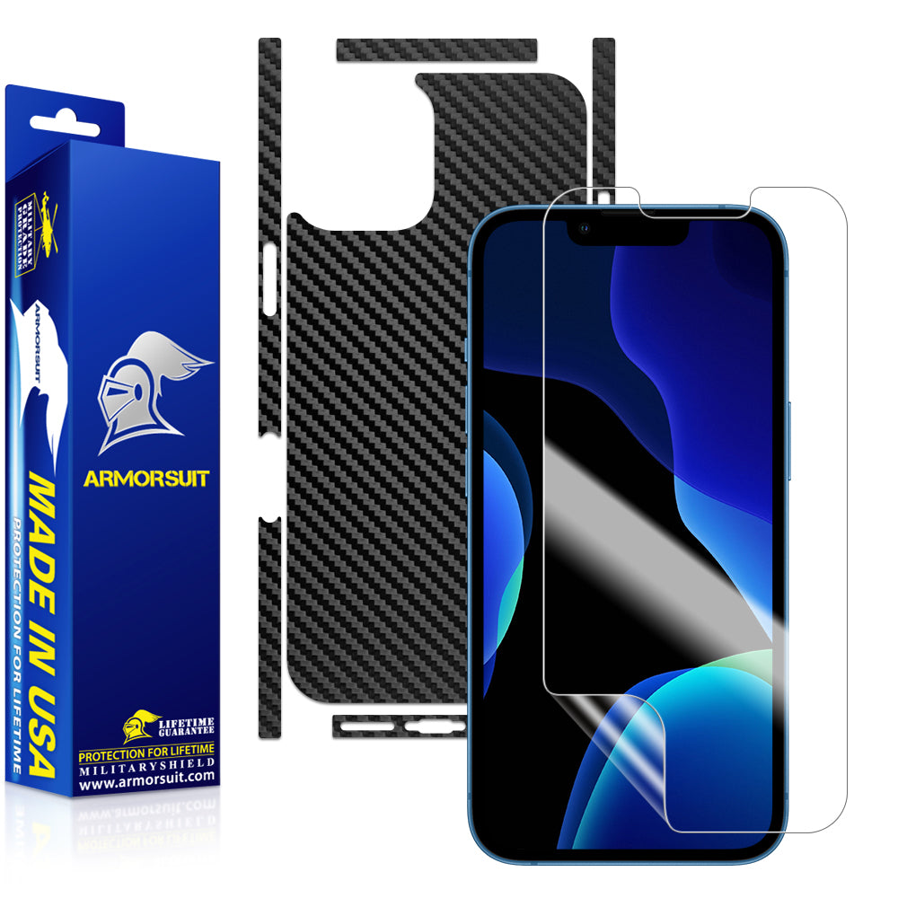 Armorsuit MilitaryShield Skin Wrap Film + HD Clear Screen Protector Designed for Apple iPhone 13 Pro (2021) - Anti-Bubble Film