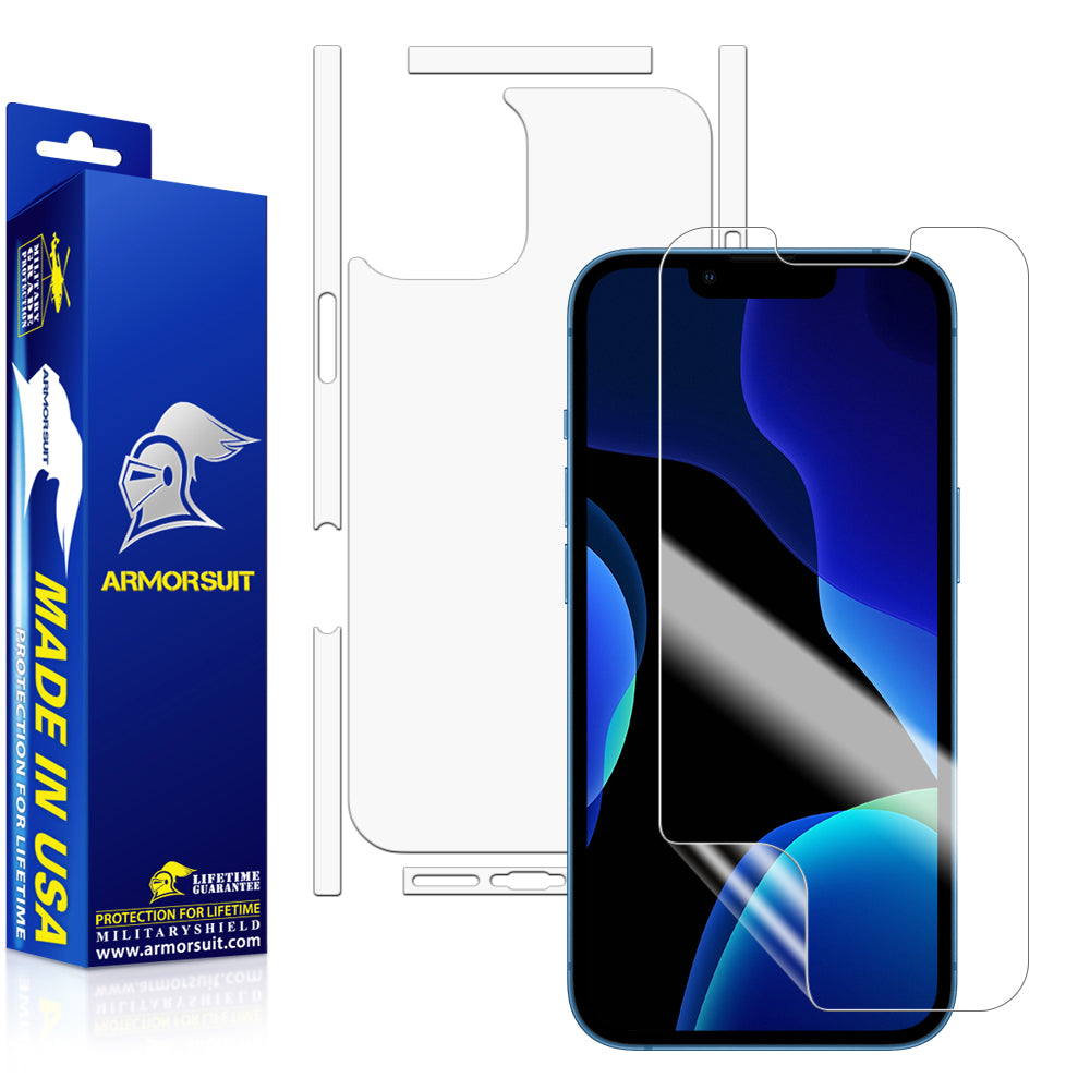 ArmorSuit MilitaryShield Full Body Skin Film + Screen Protector Designed for Apple iPhone 13 Pro (2021) - Anti-Bubble HD Clear Film