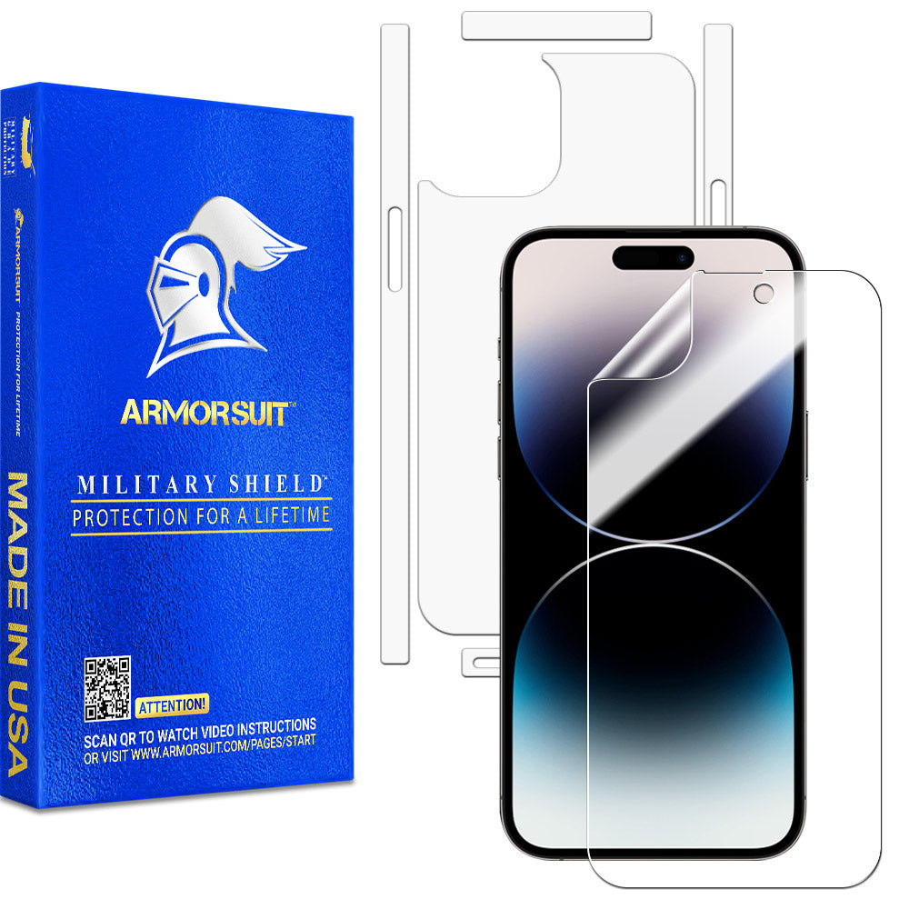 2 + 1Pack] ArmorSuit iPhone 14 Pro Max (6.7) Screen Protector & Full