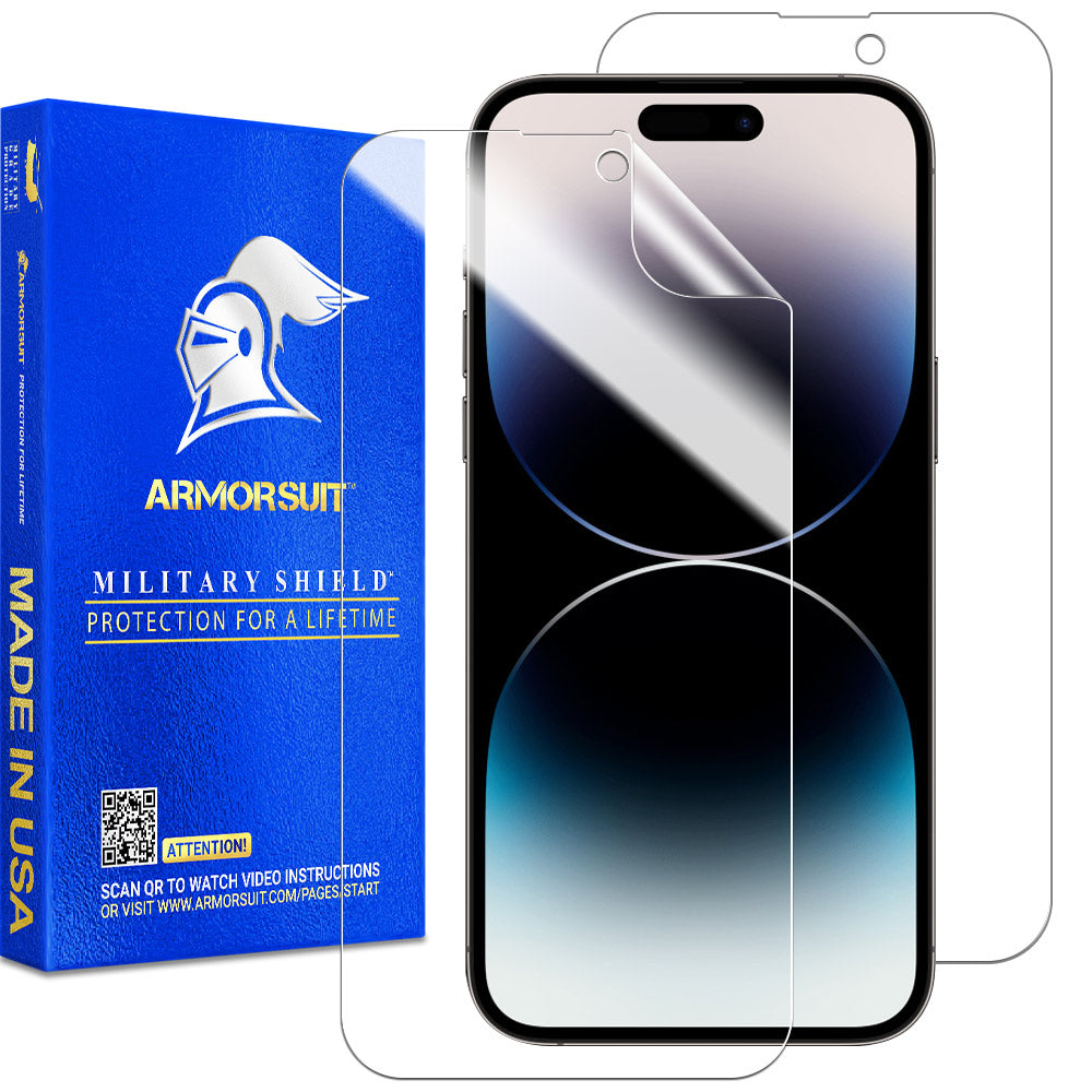 ArmorSuit MilitaryShield Screen Protector 2-Pack For IPhone 14 Pro Max - Case Friendly HD Film