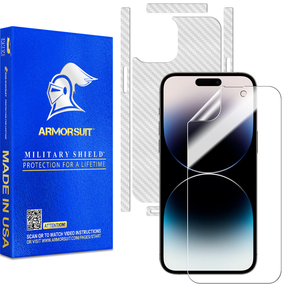iPhone 12 Pro (6.1) Screen Protector + Carbon Fiber Skin