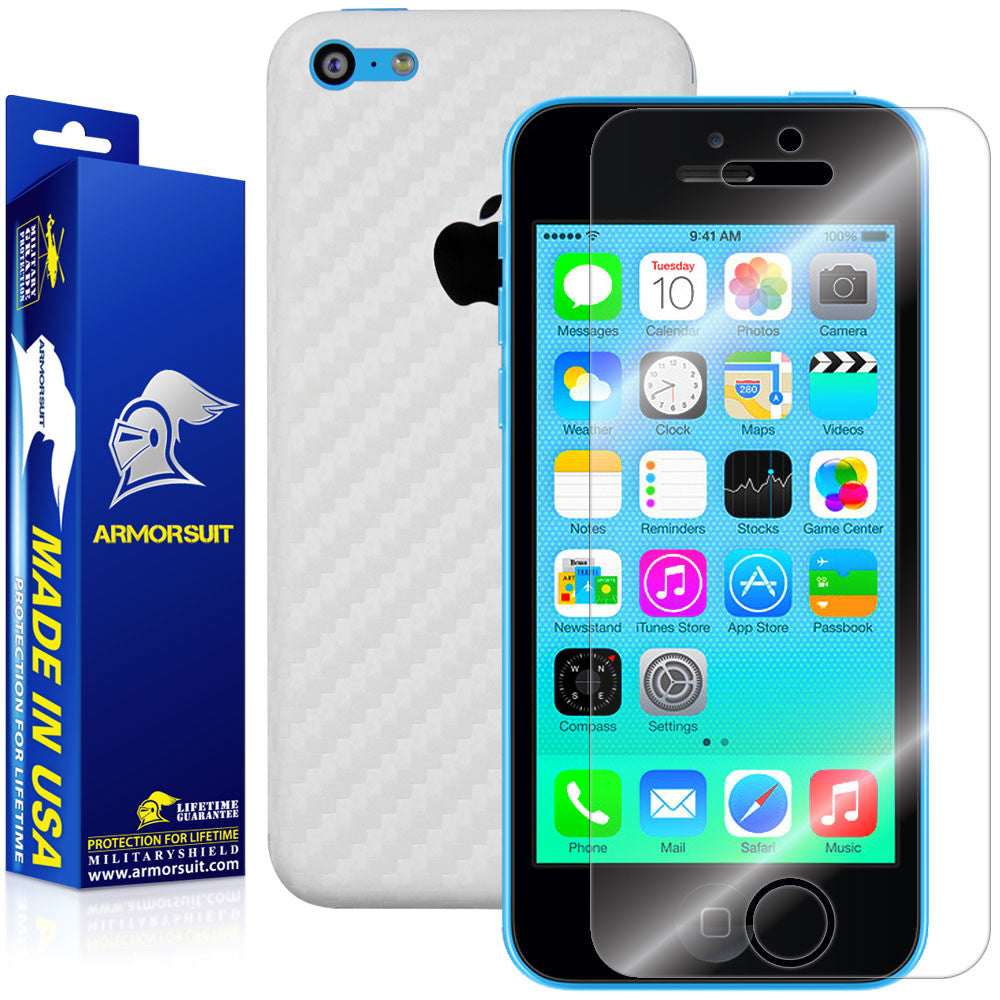 Apple iPhone 5c Screen Protector + Carbon Fiber Film Protector