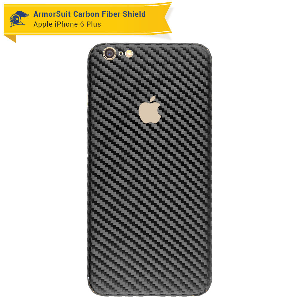 Apple iPhone 6 Plus / 6S Plus Screen Protector + Black Carbon Fiber Full Body Skin Protector