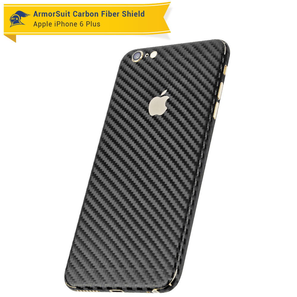 Apple iPhone 6 Plus / 6S Plus Screen Protector + Black Carbon Fiber Full Body Skin Protector