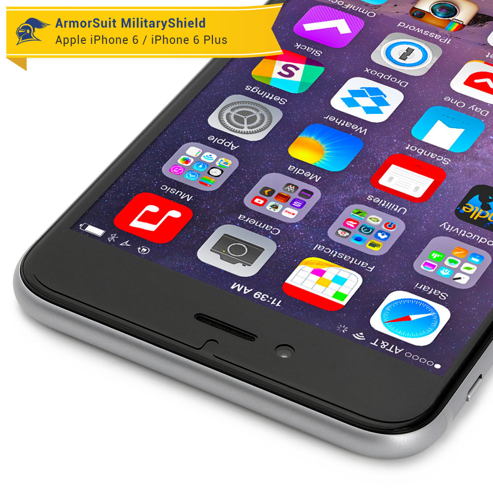 Apple iPhone 6 Screen Protector + Black Carbon Fiber Skin