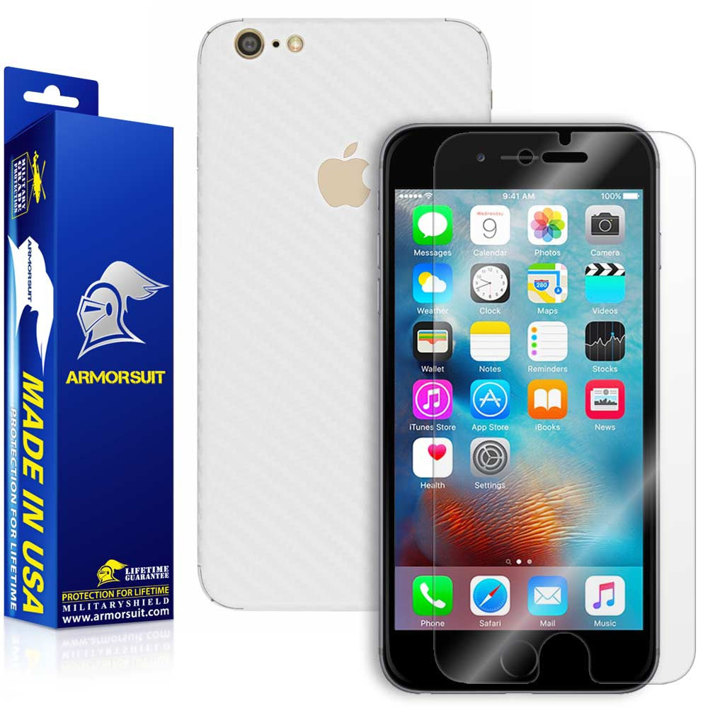 Apple iPhone 6s Plus Screen Protector + Carbon Fiber Skin