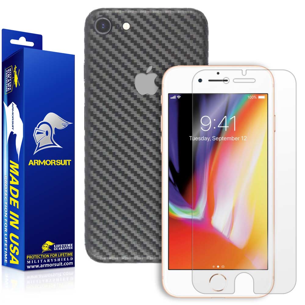 Apple iPhone 8 / SE 2020 / SE 2022 Screen Protector + Carbon Fiber Skin