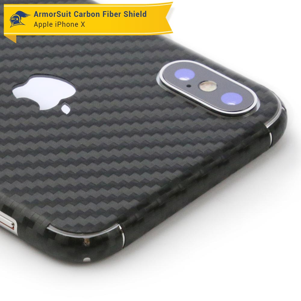 Apple iPhone X Screen Protector + Carbon Fiber Skin
