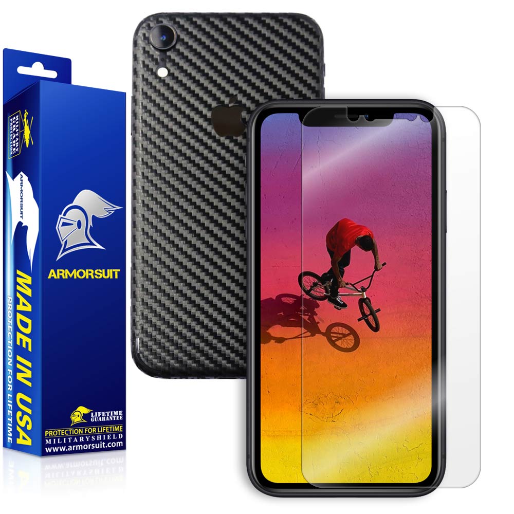 Apple iPhone XR Screen Protector Carbon Fiber Skin