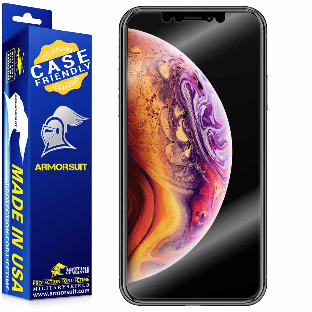 Pack] Apple iPhone Xs Screen Protector Case Friendly