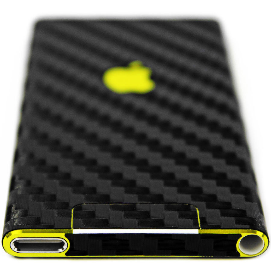 Apple iPod Nano 7G 7th Generation Screen Protector + Black Carbon Fiber Skin Protector