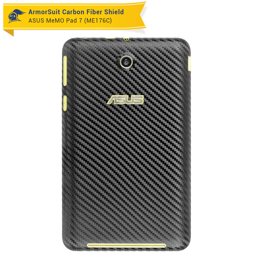 ASUS MeMO Pad 7 ME176CX Screen Protector + Black Carbon Fiber Film Protector