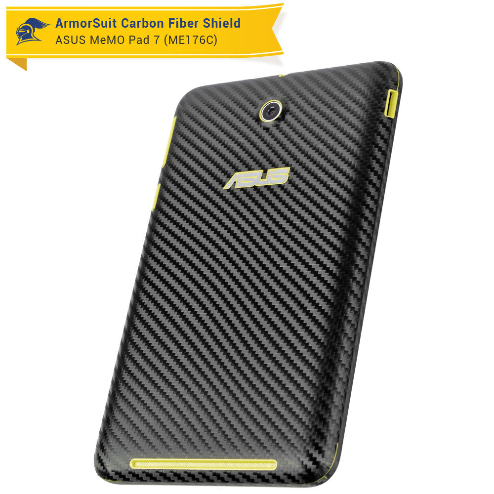 ASUS MeMO Pad 7 ME176CX Screen Protector + Black Carbon Fiber Film Protector