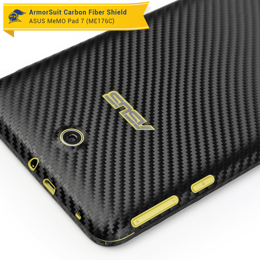 ASUS MeMO Pad 7 ME176CX Screen Protector + Black Carbon Fiber Film Protector