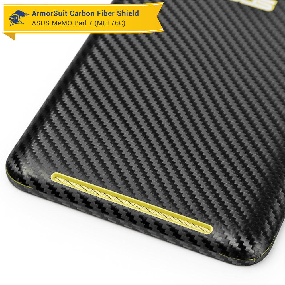 ASUS MeMO Pad 7 ME176CX Screen Protector + Black Carbon Fiber Film Protector