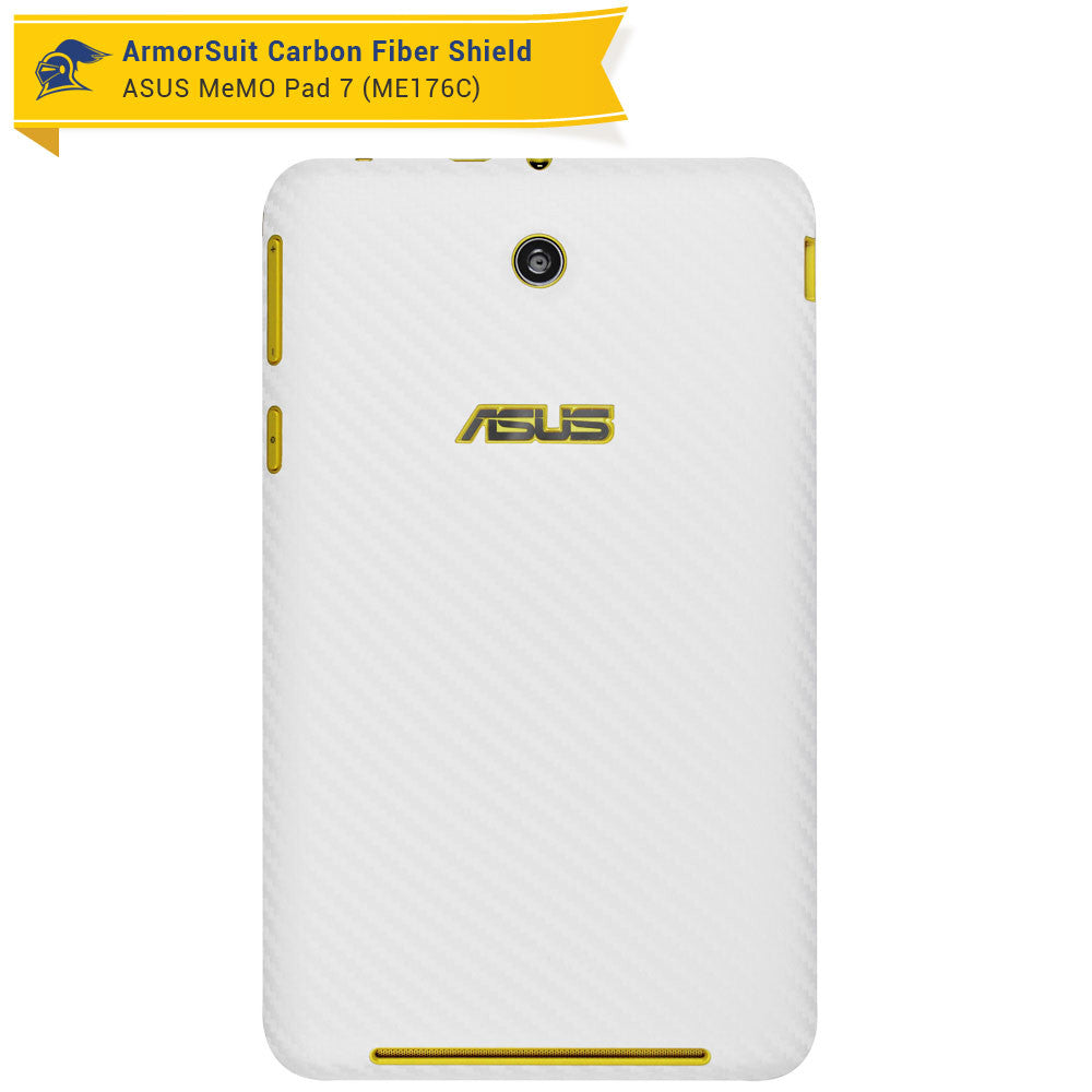 ASUS MeMO Pad 7 ME176CX Screen Protector + White Carbon Fiber Film Protector