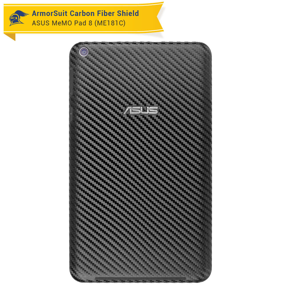 ASUS MeMO Pad 8 ME181C Screen Protector + Black Carbon Fiber Film Protector