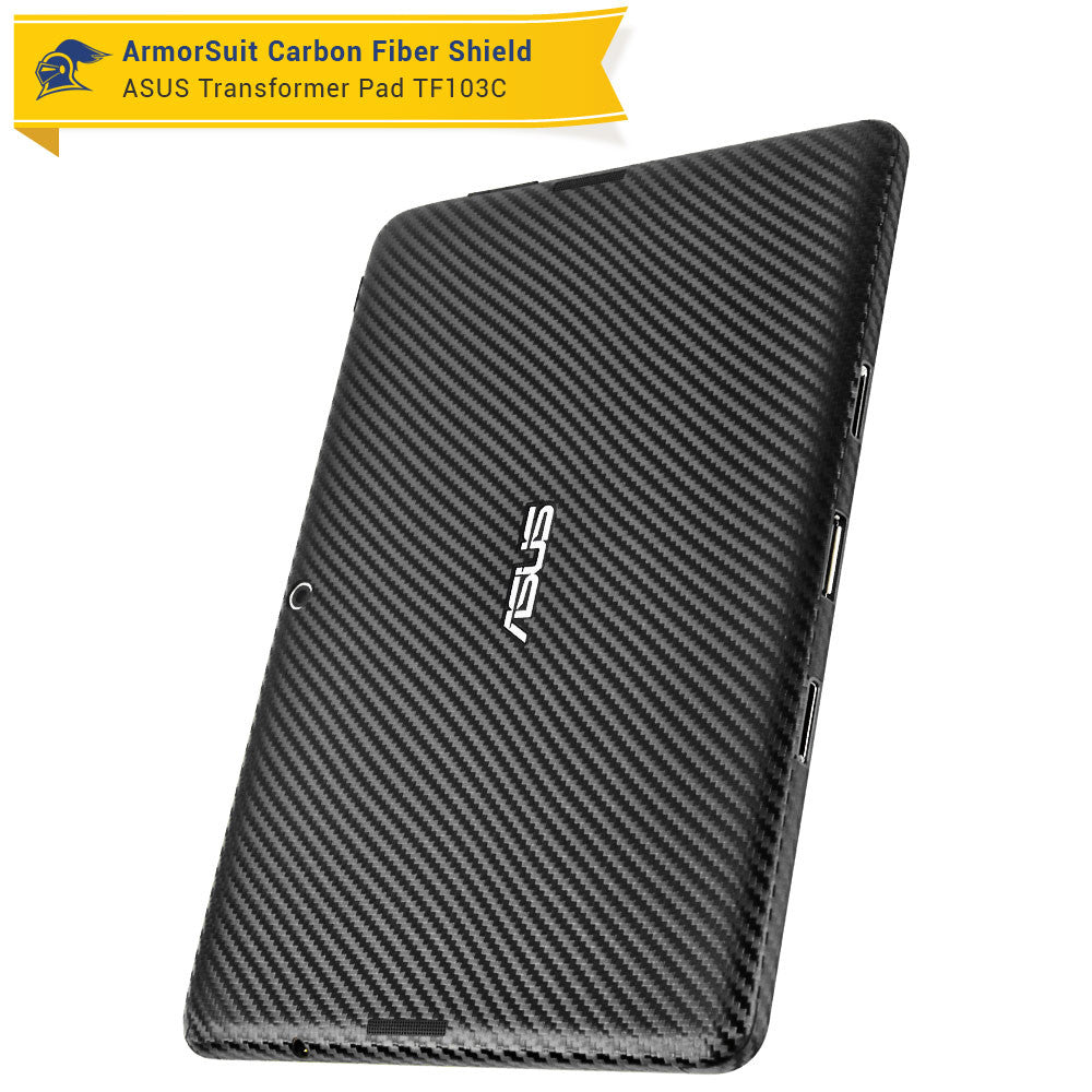 ASUS Transformer Pad TF103C / MG103C Screen Protector + Black Carbon Fiber Film Protector
