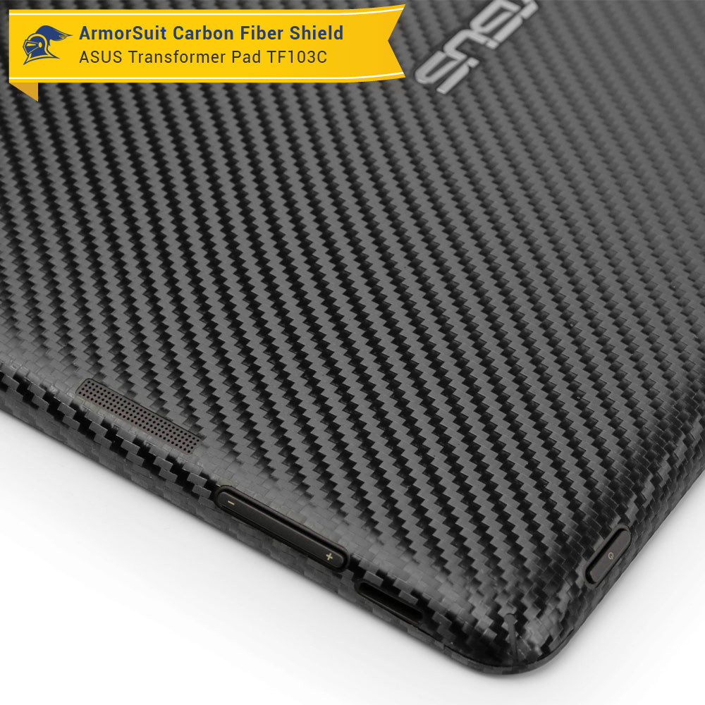 ASUS Transformer Pad TF103C / MG103C Screen Protector + Black Carbon Fiber Film Protector