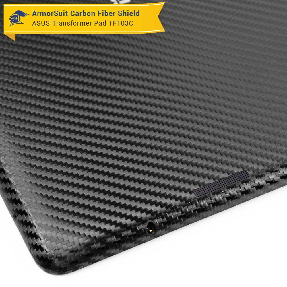 ASUS Transformer Pad TF103C / MG103C Screen Protector + Black Carbon Fiber Film Protector