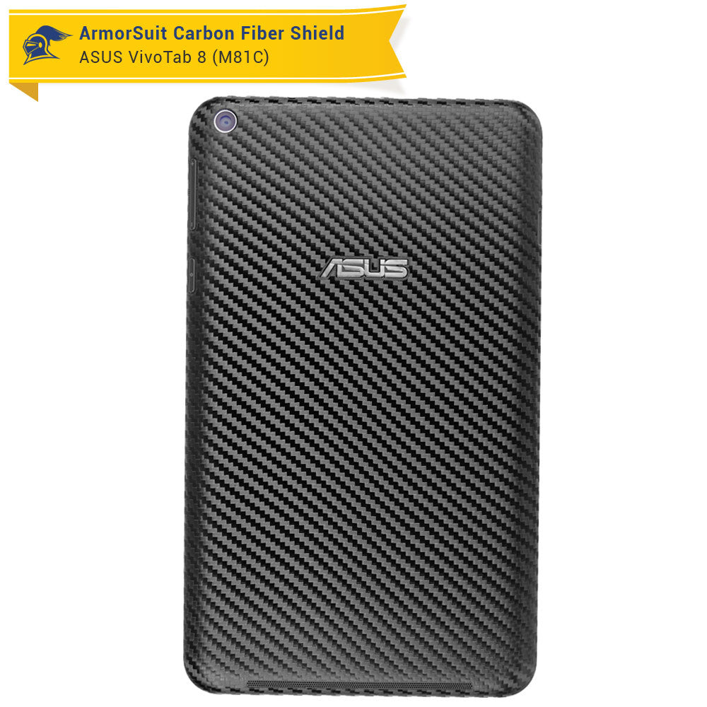 ASUS VivoTab 8 M81C Screen Protector + Black Carbon Fiber Skin