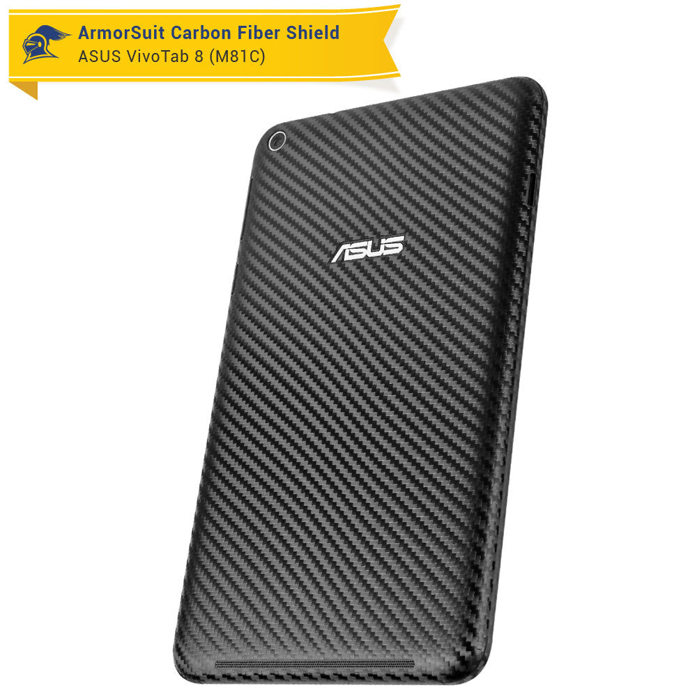 ASUS VivoTab 8 M81C Screen Protector + Black Carbon Fiber Skin