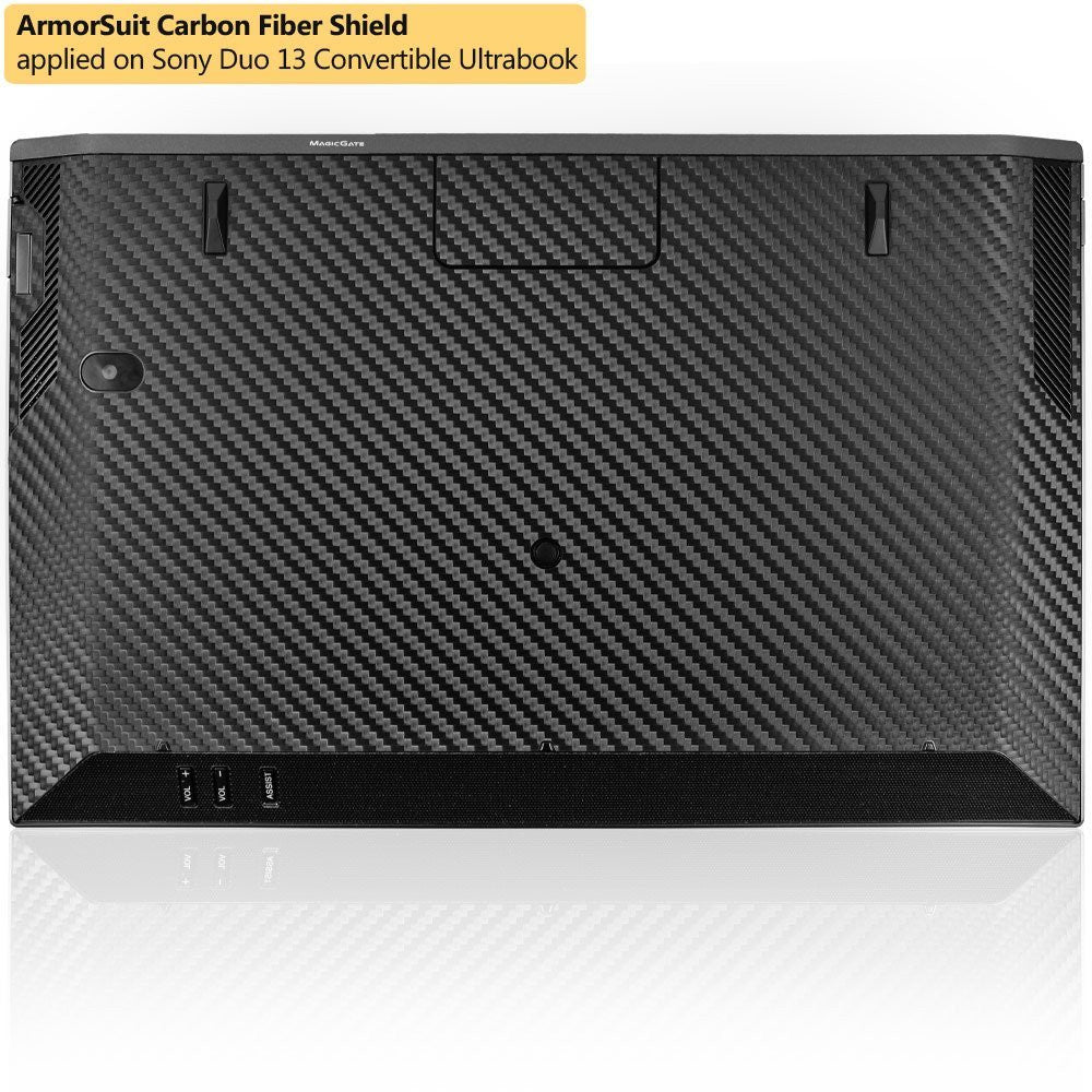 Sony VAIO Duo 13 Convertible Ultrabook Screen Protector + Black Carbon Fiber Film Protector