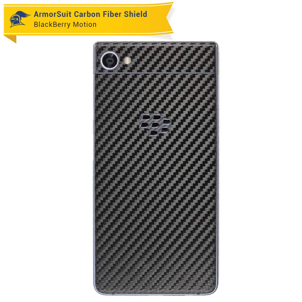 Blackberry Motion Screen Protector + Black Carbon Fiber Skin