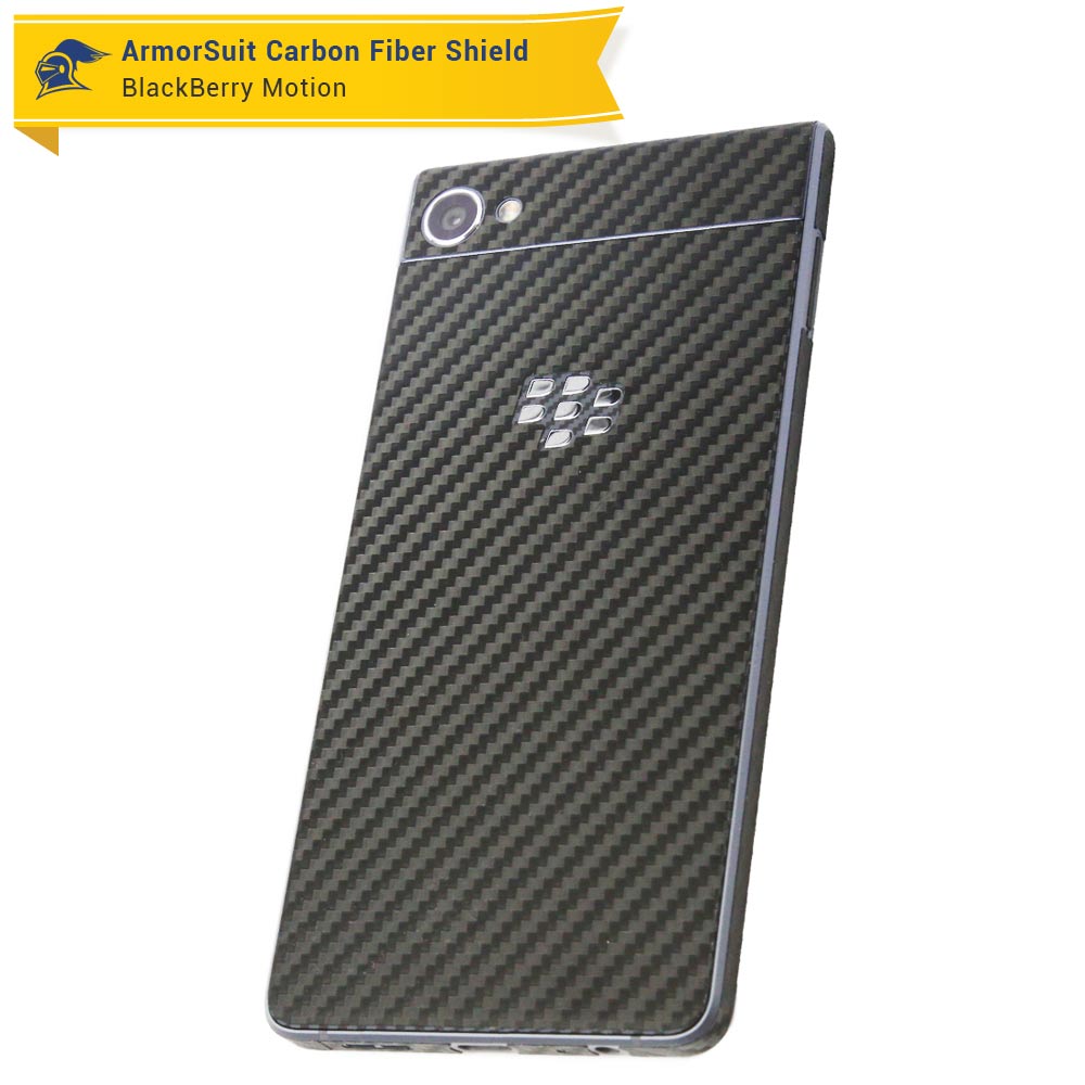 Blackberry Motion Screen Protector + Black Carbon Fiber Skin