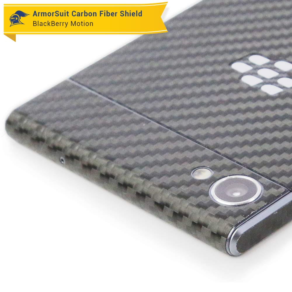 Blackberry Motion Screen Protector + Black Carbon Fiber Skin