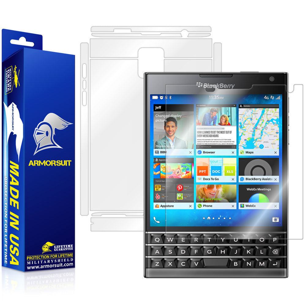 BlackBerry Passport Screen Protector + Full Body Skin Protector