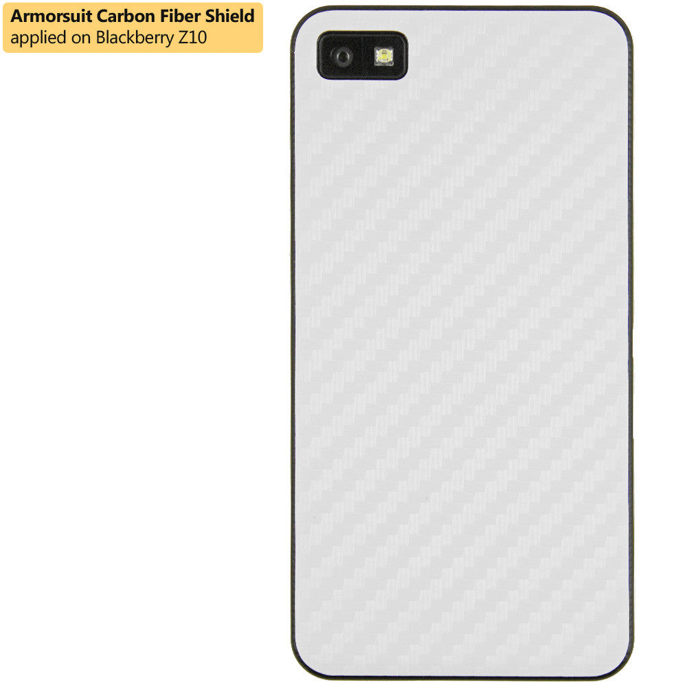 BlackBerry Z10 Screen Protector + White Carbon Fiber Film Protector