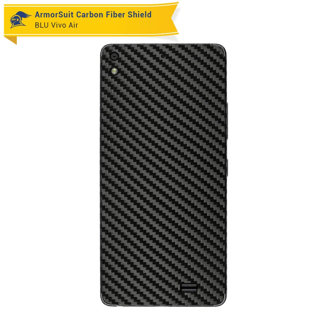 BLU Vivo Air Screen Protector + Black Carbon Fiber Skin