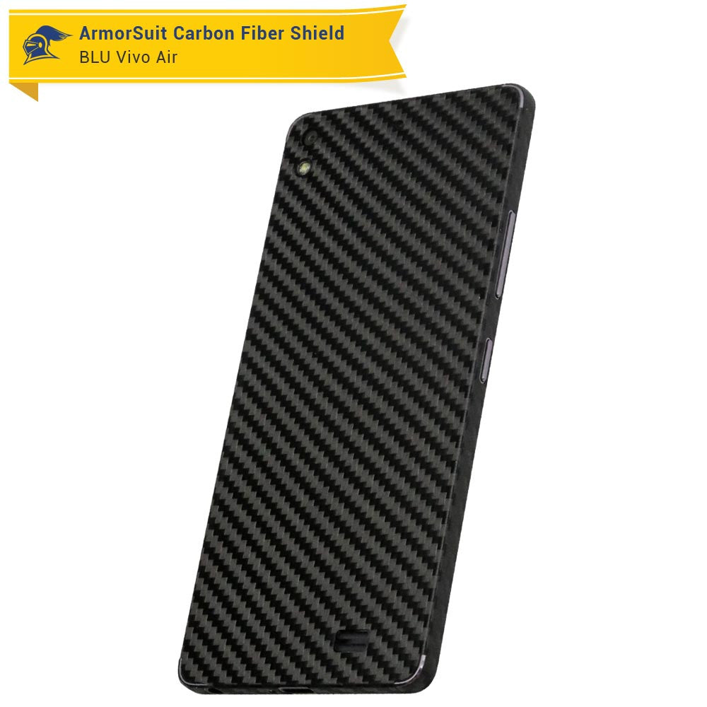BLU Vivo Air Screen Protector + Black Carbon Fiber Skin