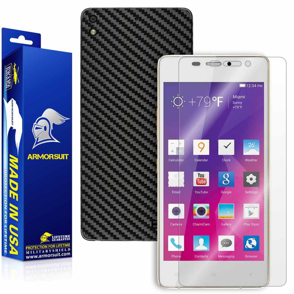 BLU Vivo Air Screen Protector + Black Carbon Fiber Skin