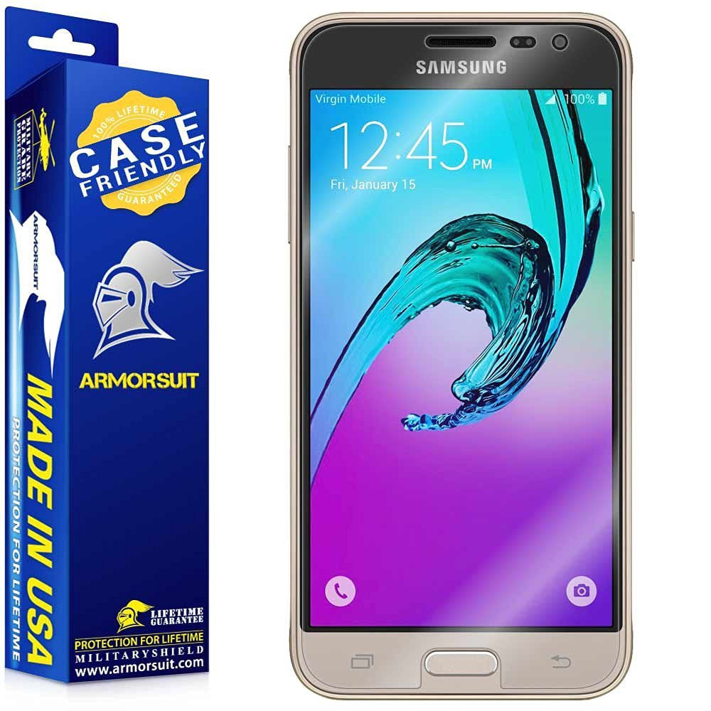 2-Pack] Samsung Galaxy Amp Prime Galaxy J3 (2016) Case-Friendly Scr