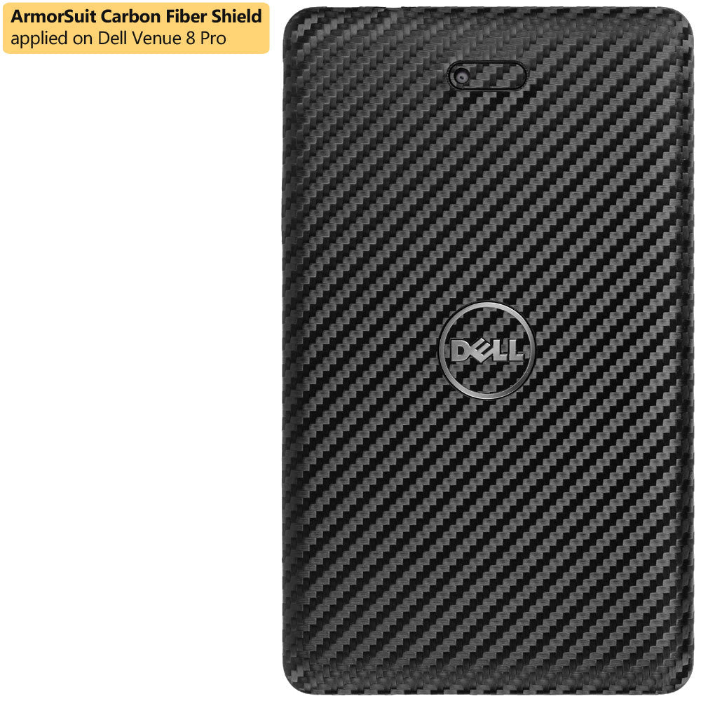Dell Venue 8 Pro Screen Protector + Black Carbon Film Protector