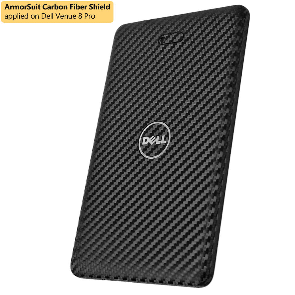Dell Venue 8 Pro Screen Protector + Black Carbon Film Protector