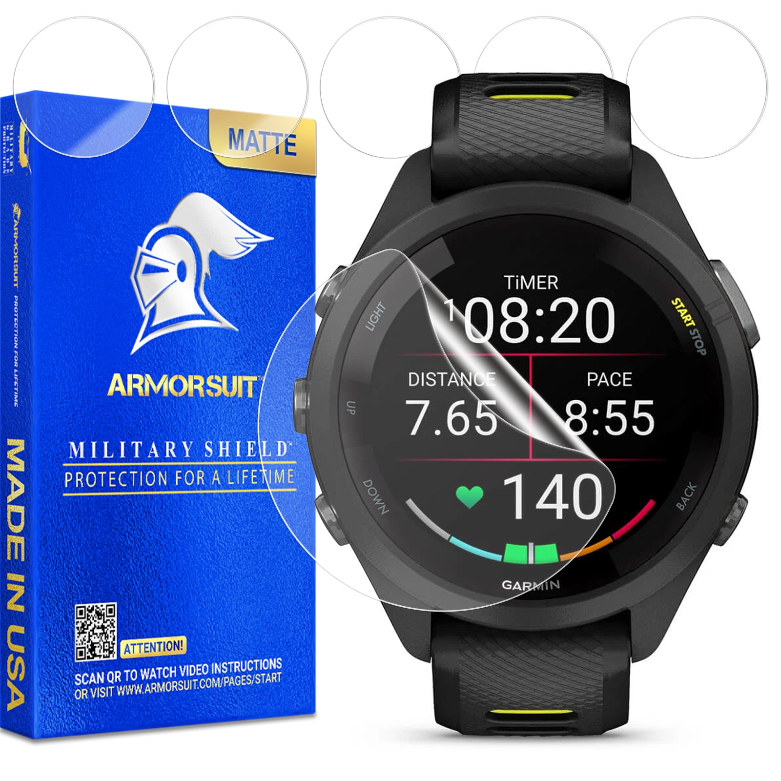 (6 Pack) ArmorSuit Screen Protector designed for Garmin Forerunner® 265S 42mm