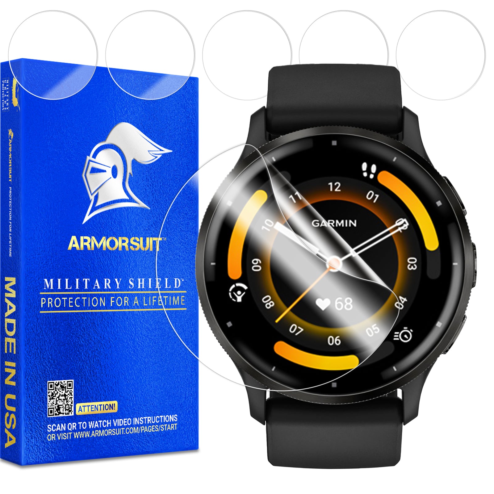 3 Custodie Protettive In Silicone Per Garmin Forerunner 235 / 735xt – Antiurto, Morbide, Nere