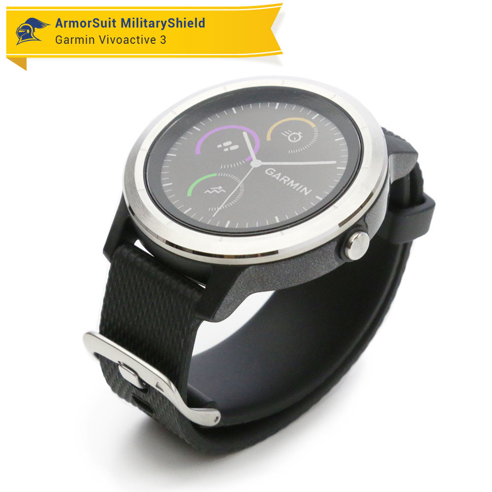 Garmin Vivoactive 3 Screen Protector + Full Body Skin (Front & Back)