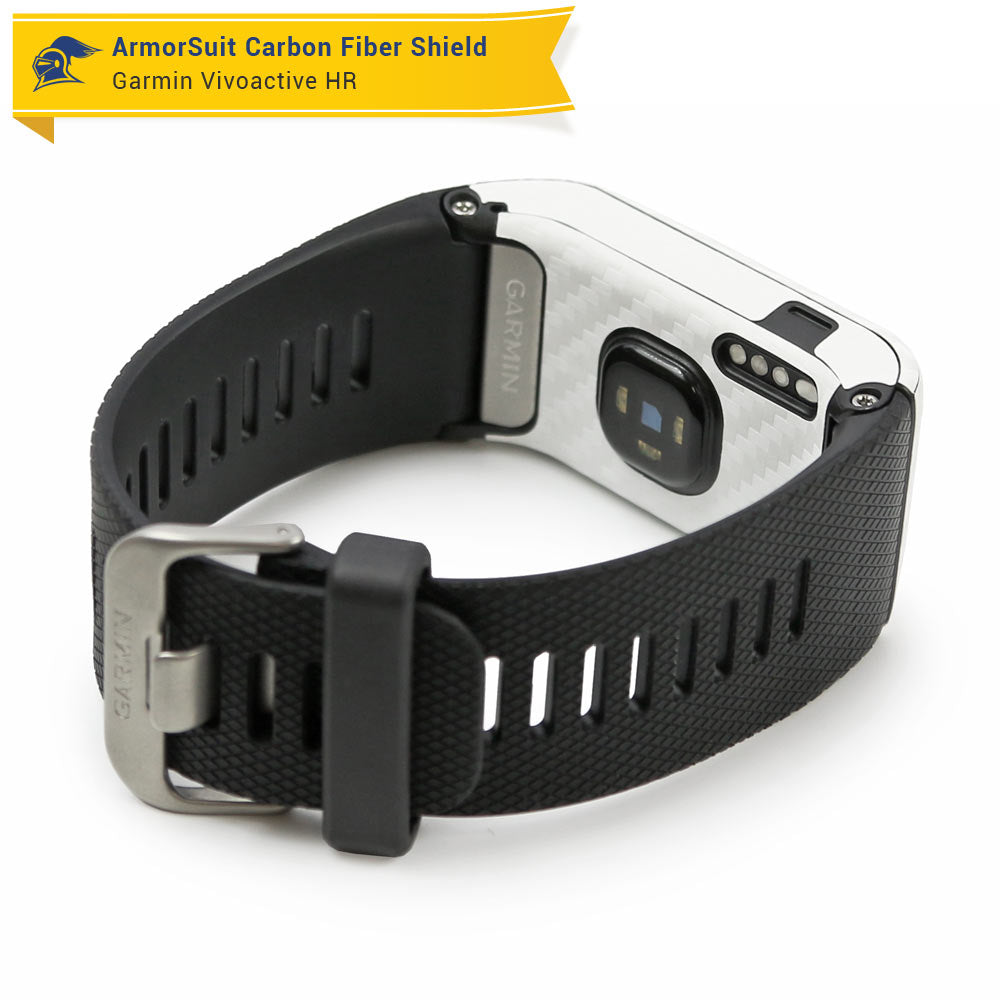 Garmin Vivoactive HR Screen Protector + White Carbon Fiber Skin