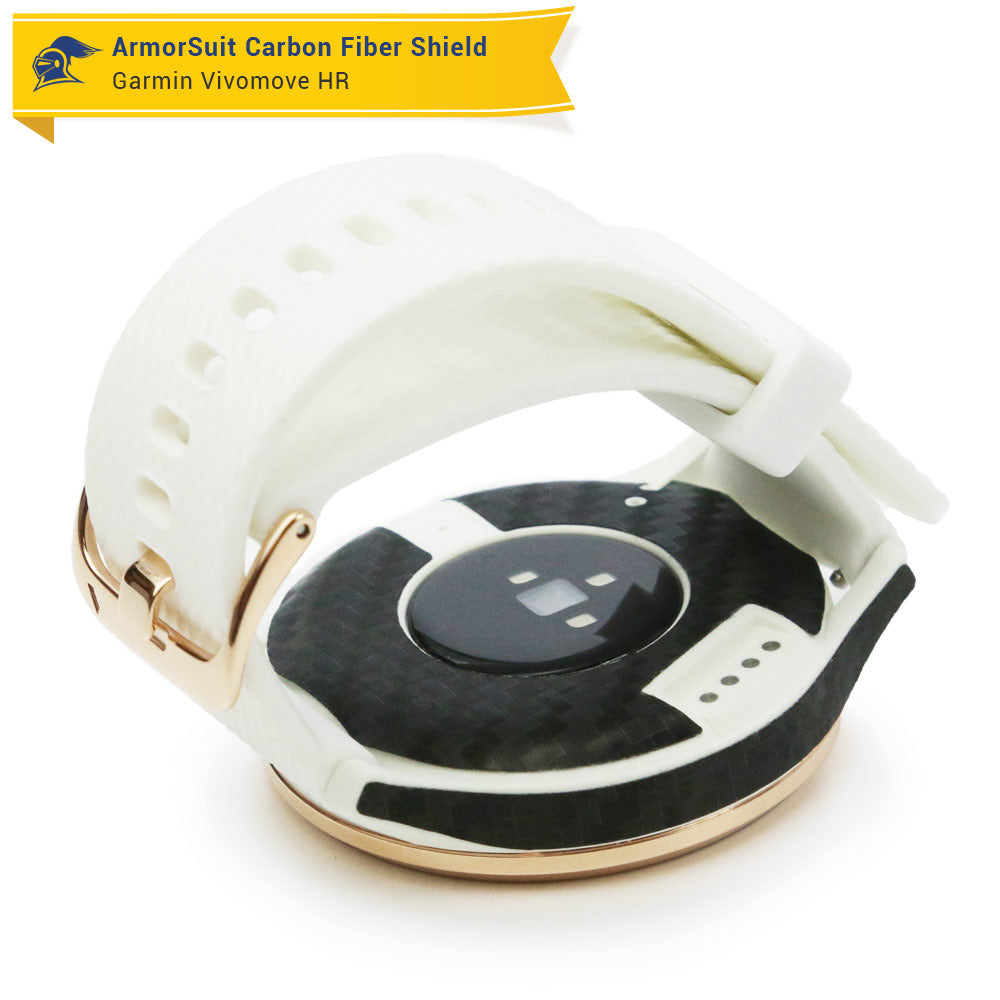 Garmin Vivomove HR Screen Protector + Black Carbon Fiber Skin