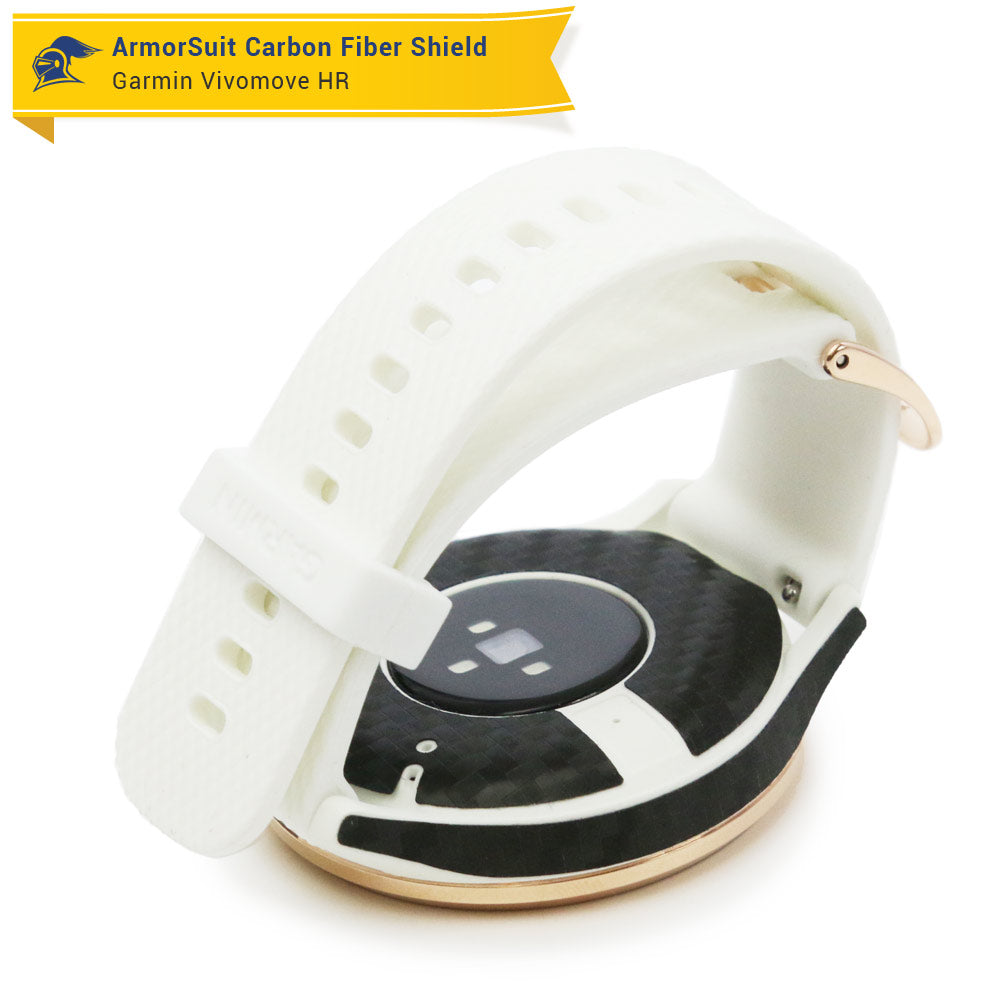 Garmin Vivomove HR Screen Protector + Black Carbon Fiber Skin