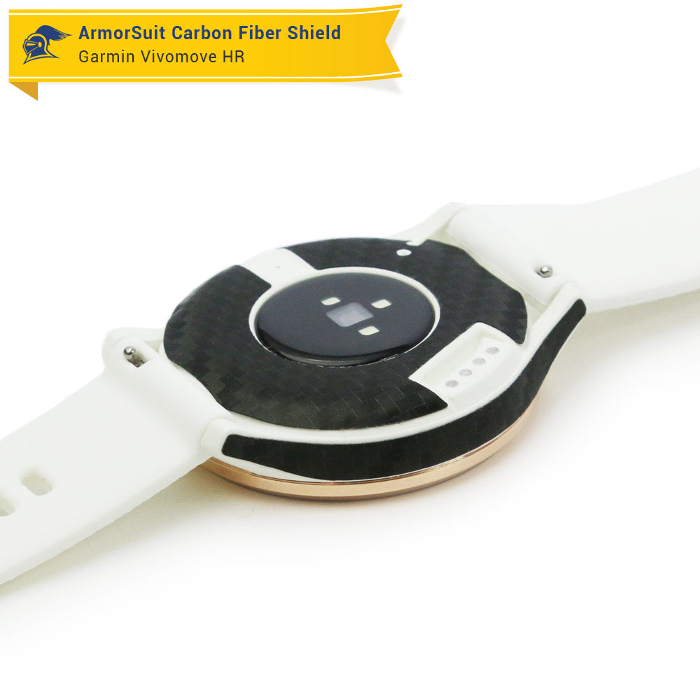 Garmin Vivomove HR Screen Protector + Black Carbon Fiber Skin